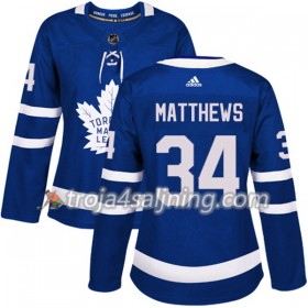 Toronto Maple Leafs tröja Auston Matthews 34 Adidas 2017-2018 Blå Authentic - Dame NHL Tröjor
